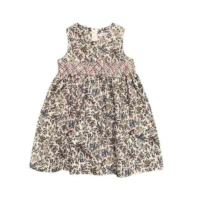 花柄スモッキングジャンパースカート