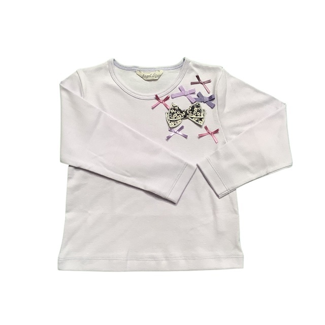 花柄リボン付きＴシャツ