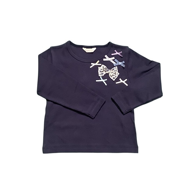 花柄リボン付きＴシャツ