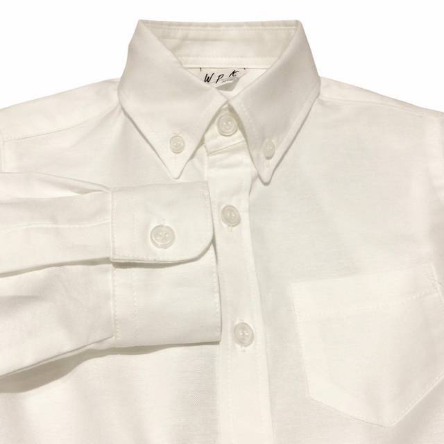 大割引 日本製 ベビー服】 ［80 フォーマル 長袖 シャツ ボタンダウン トップス