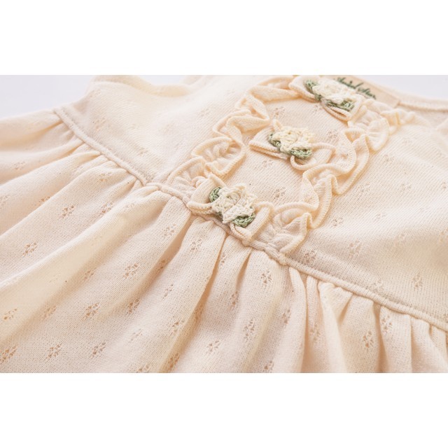 オーガニックコットン３段フリルジャンパースカート