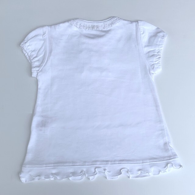 【日本製 子供服】 フリル付き Tシャツ