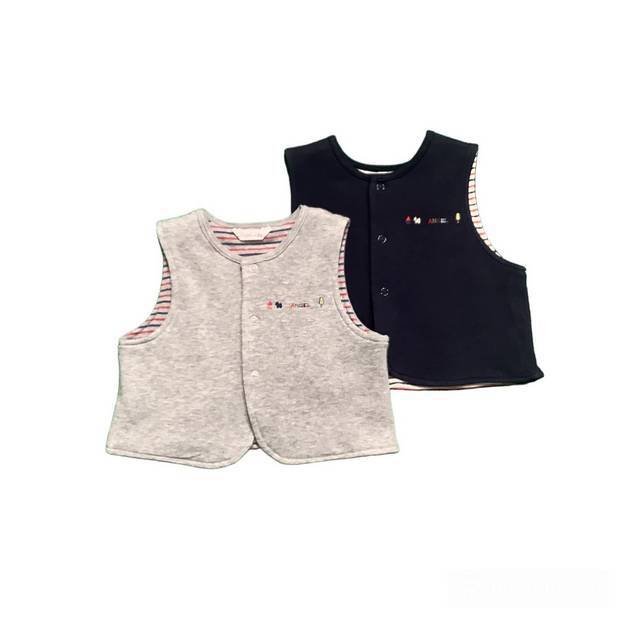日本製 ベビー服】 ベスト F70cm～95cm オーガニックコットン ベビー