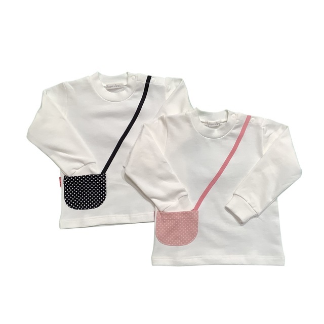 水玉ポーチ裏毛トレーナー