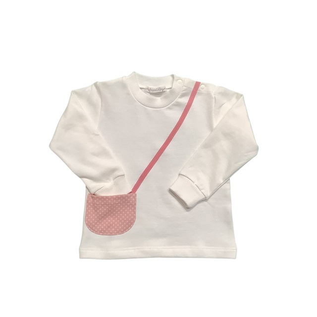 水玉ポーチ裏毛トレーナー