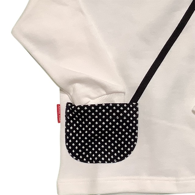 水玉ポーチ裏毛トレーナー