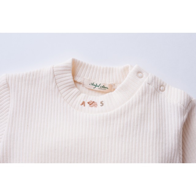 オーガニックコットンやわらかリブ長袖Tシャツ