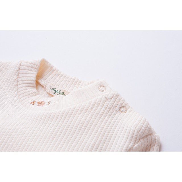 オーガニックコットンやわらかリブ長袖Tシャツ