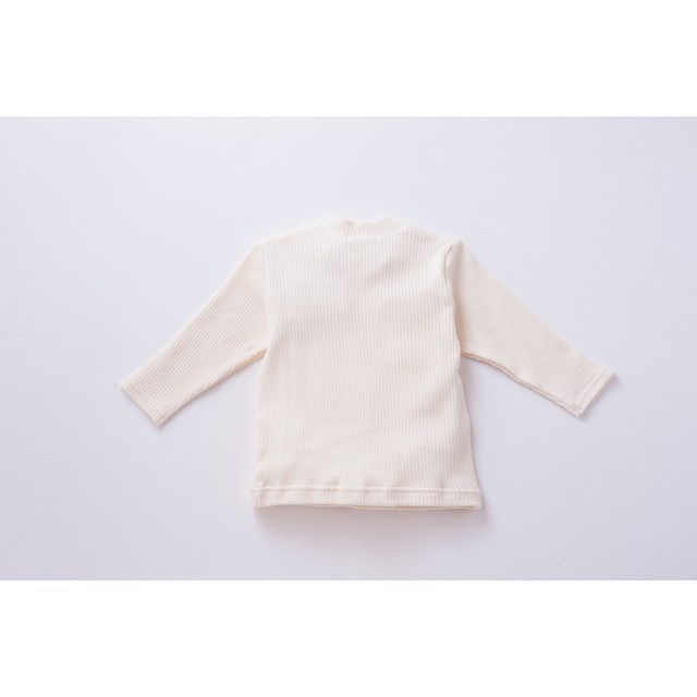 オーガニックコットンやわらかリブ長袖Tシャツ