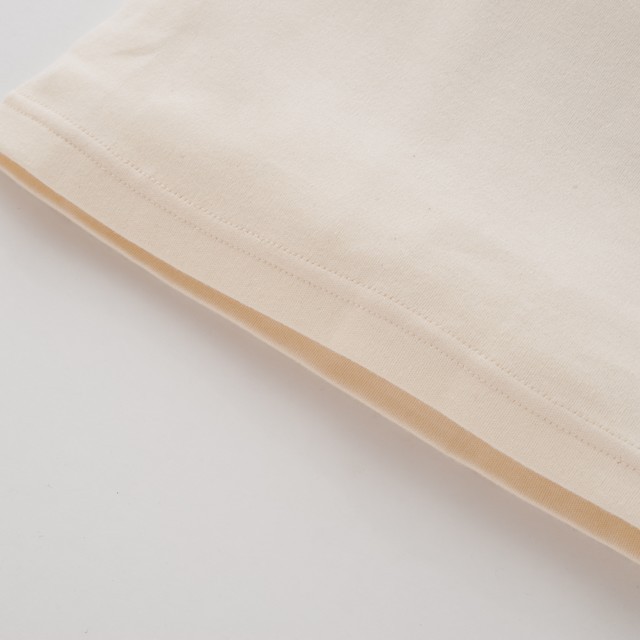 オーガニックコットン小花付Tシャツ