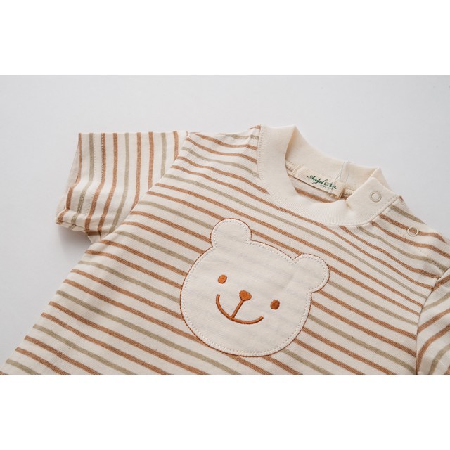 オーガニックコットンくまワッペンTシャツ