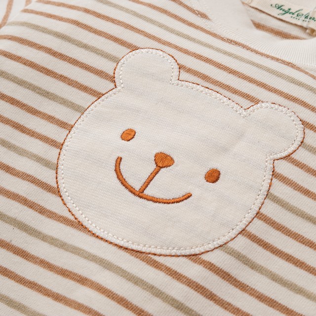 オーガニックコットンくまワッペンTシャツ