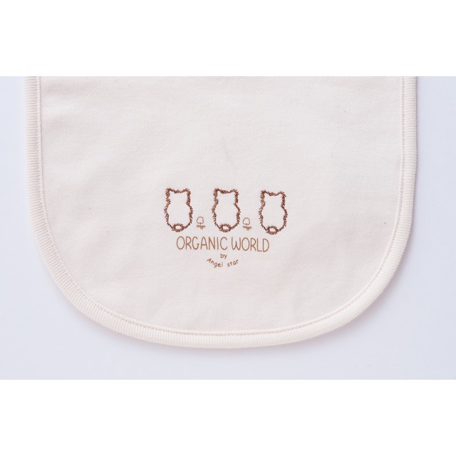 オーガニックコットンくまちゃん刺繍スタイ