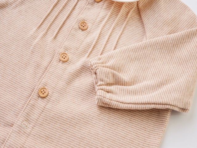 オーガニックコットン帽子付カバーオール