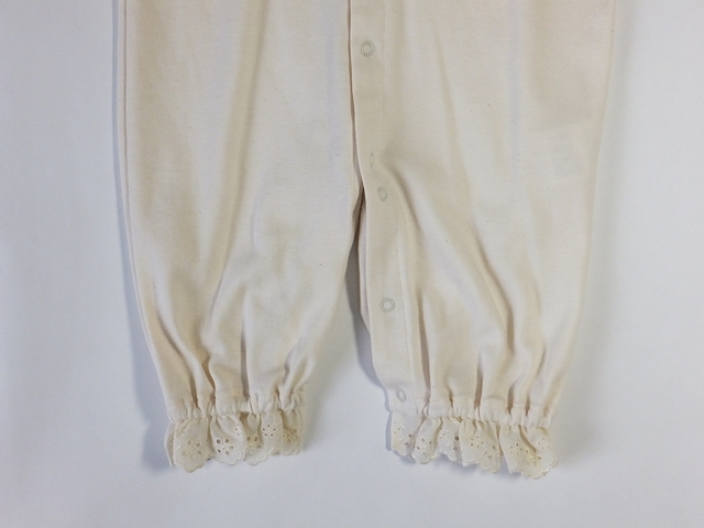 オーガニックコットン襟レースツーウェイドレス