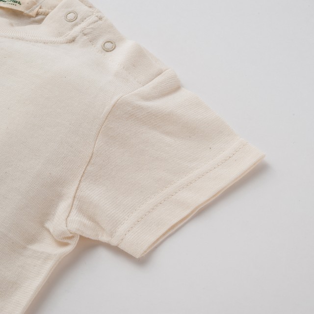 オーガニックコットンくまワッペンTシャツ