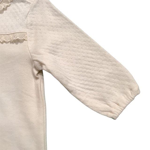 オーガニックコットン　レース長袖Ｔシャツ