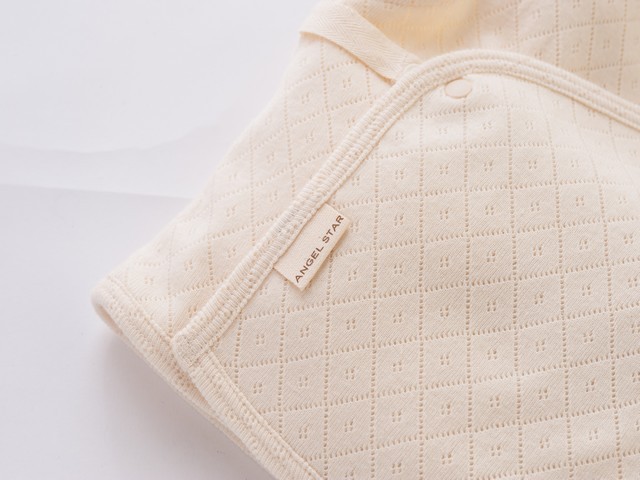 cotton ベスト 日本製 ベビー服】オ－ガニックコットン 100% ダイヤ柄