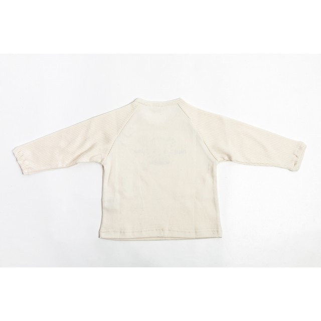 オーガニックコットンくまワッペンラグランTシャツ