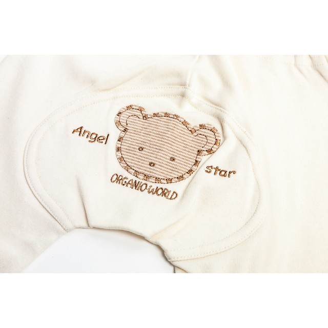 オーガニックコットンくまワッペンパンツ