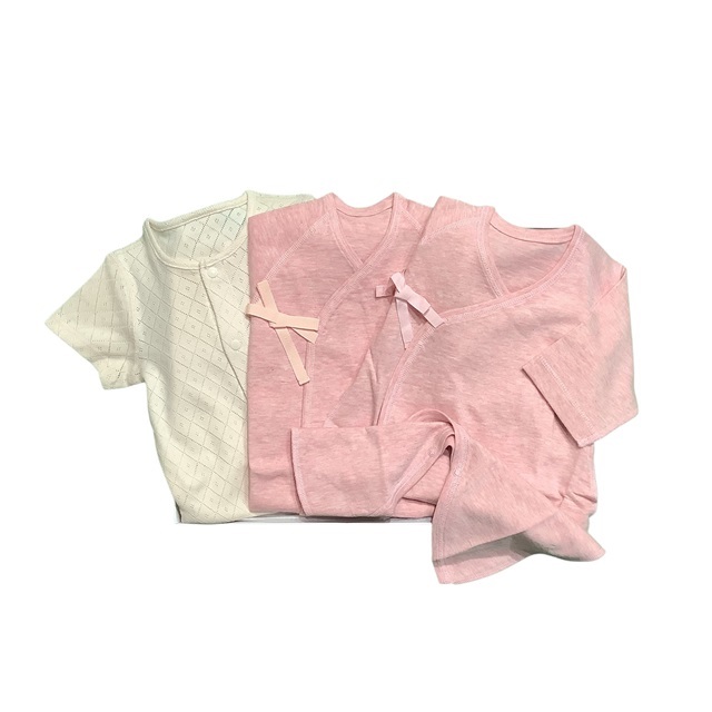 オーガニック　短肌着、コンビ肌着、　ダルマ肌着