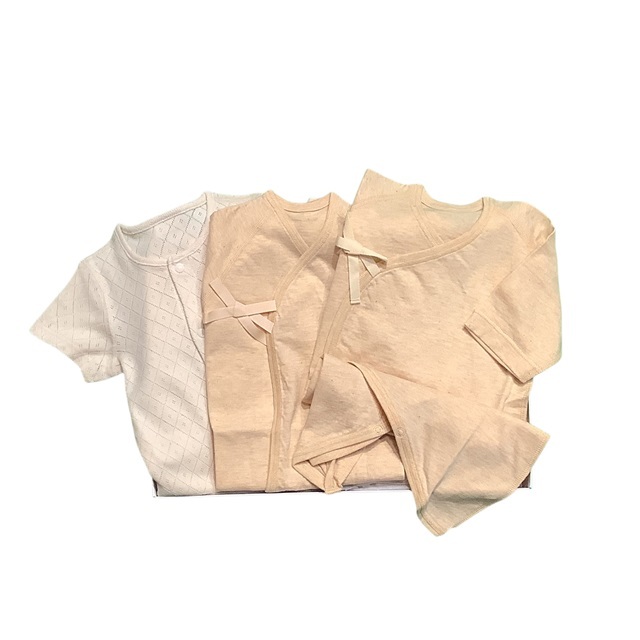 オーガニック　短肌着、コンビ肌着、　ダルマ肌着