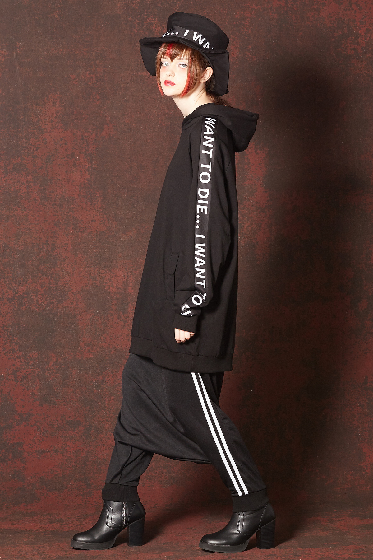❤️SALE❤️⑤ ankorock サルエルパンツ　黒　アンコロック ankoROCK アンコロック サルエルパンツ メンズ ジャージ パンツ