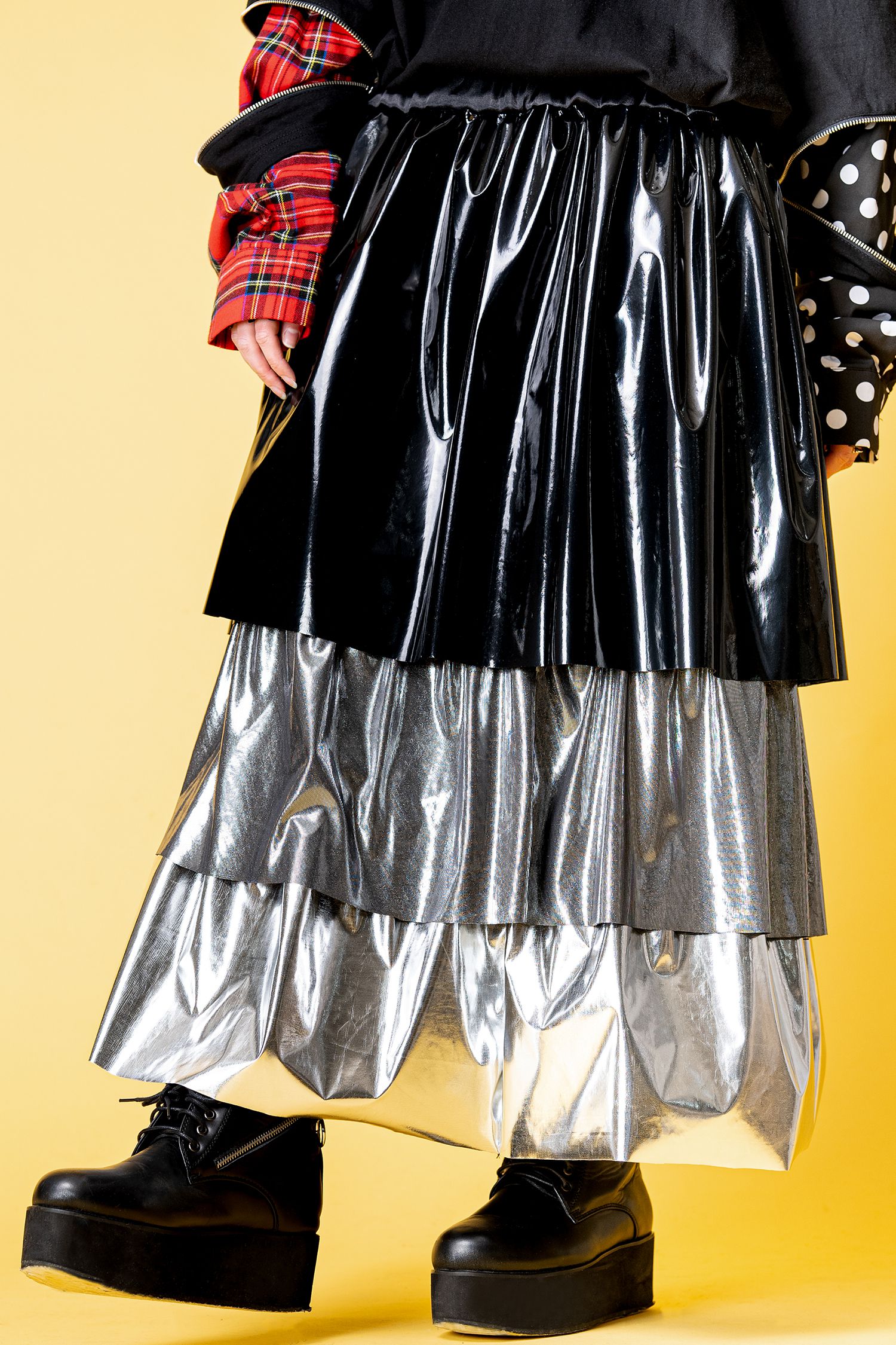 クレイジーメタリックトリプルティアードスカート ankoROCK(アンコ