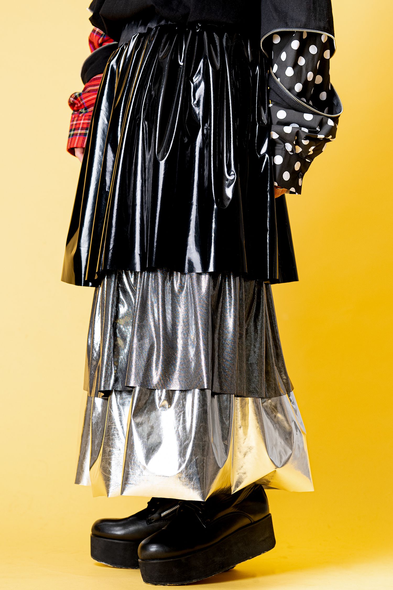 クレイジーメタリックトリプルティアードスカート ankoROCK(アンコ