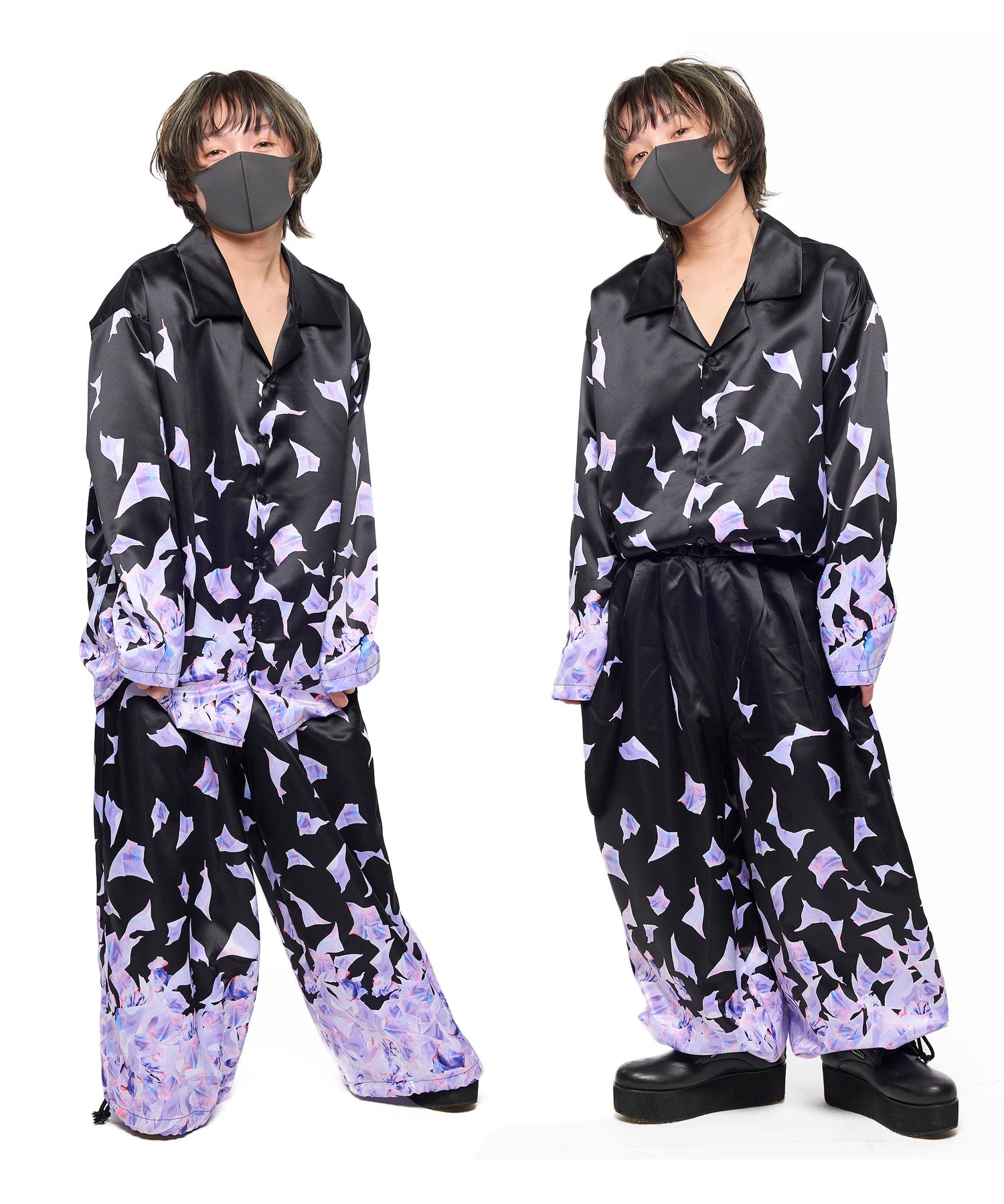 MarchAprilMay パジャマパンツ 黒【美品】 Y5745古着 柄パンツ パジャマパンツ 黒 90s Y2K - メルカリ