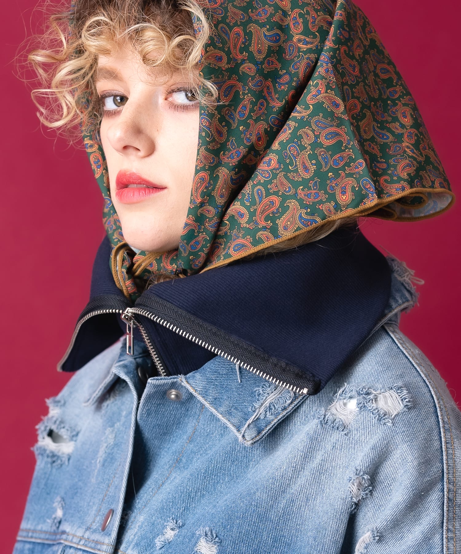 Hyke カーキ ケープ スヌード ネックウォーマー 【公式通販】