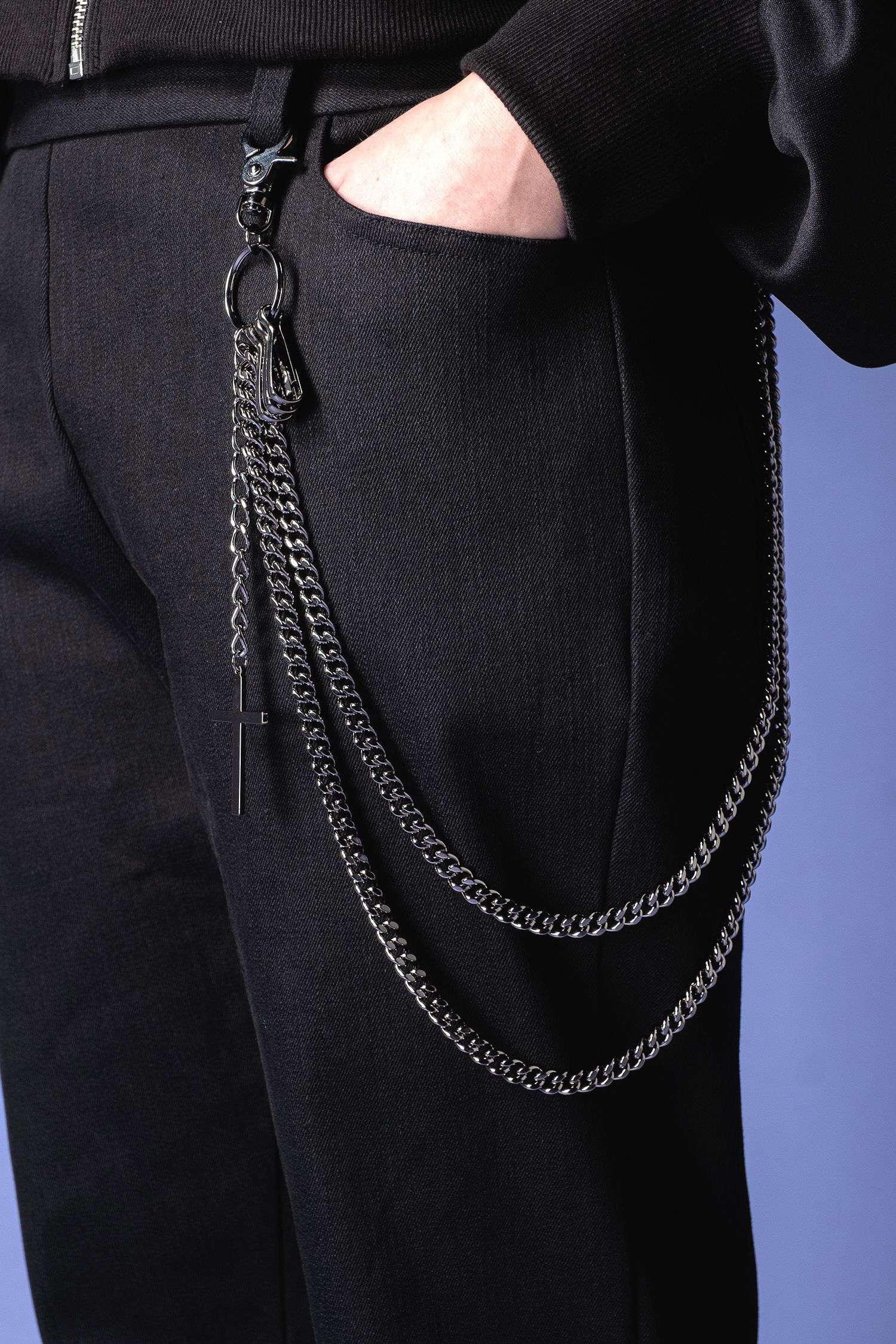 クロスモチーフ2連ウォレットチェーン ankoROCK(アンコロック) メンズ