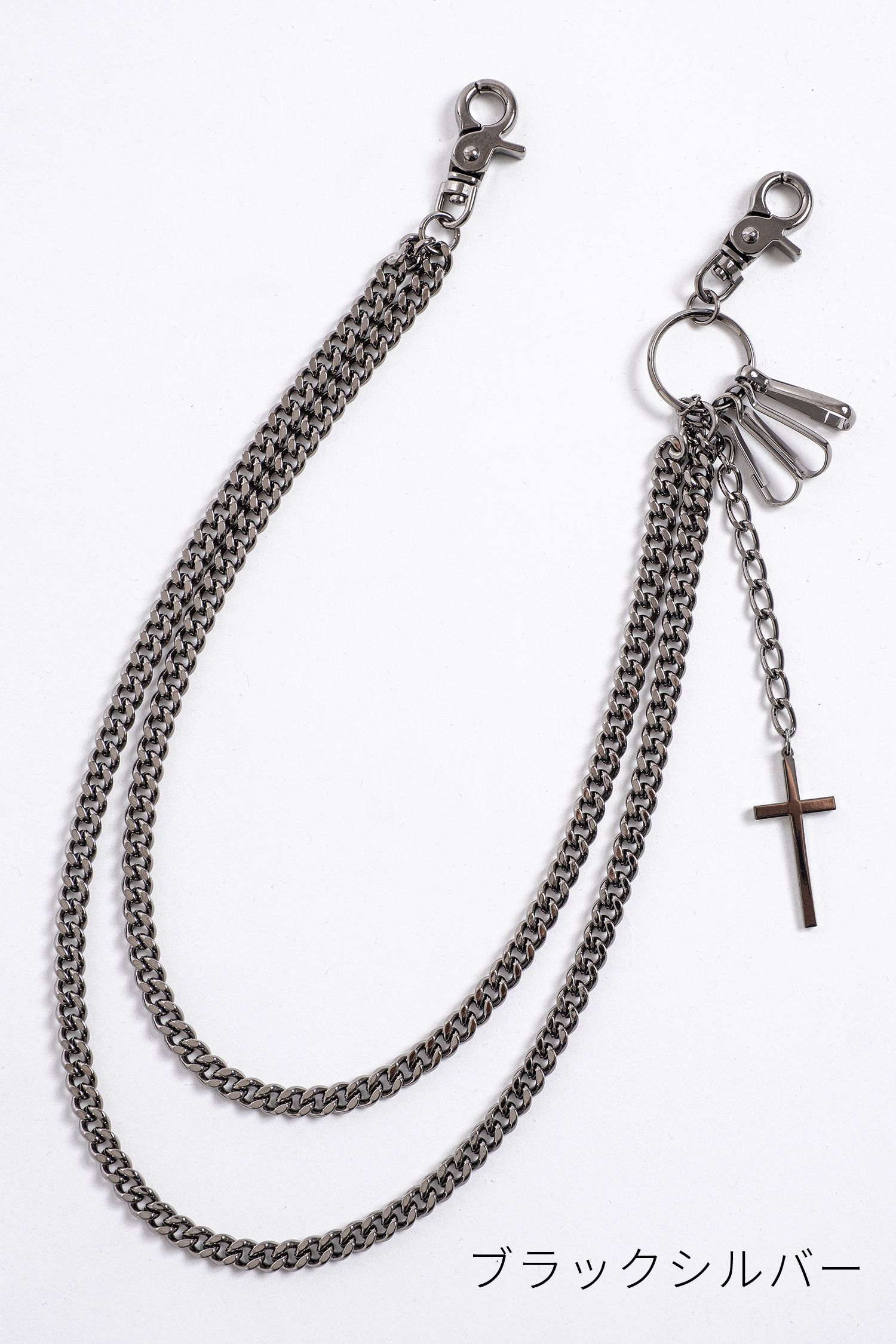 クロス２連チェーンウォレットチェーン クロスモチーフ2連ウォレットチェーン ankoROCK(アンコロック) メンズ