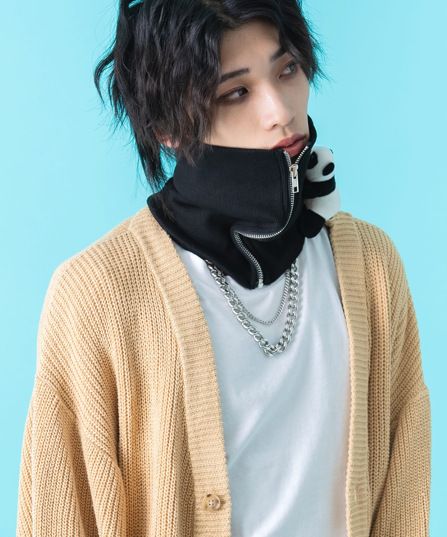 TEDDY ankoROCK リブボリュームネックウォーマー / メンズ レディース