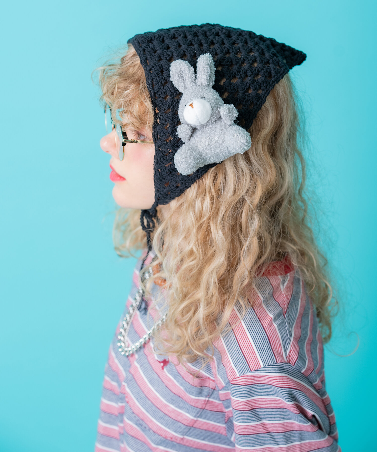 お兄系ankorockアンコロックファー ダッフルコート 超美品クリーニング済 セール】an meets zakka ネコ耳イヤーフラップファーニット