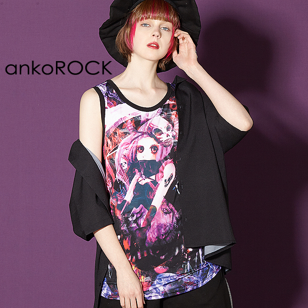 ハデスロング丈タンクトップ Ankorock アンコロック メンズ レディース ユニセックス ステージ 衣装