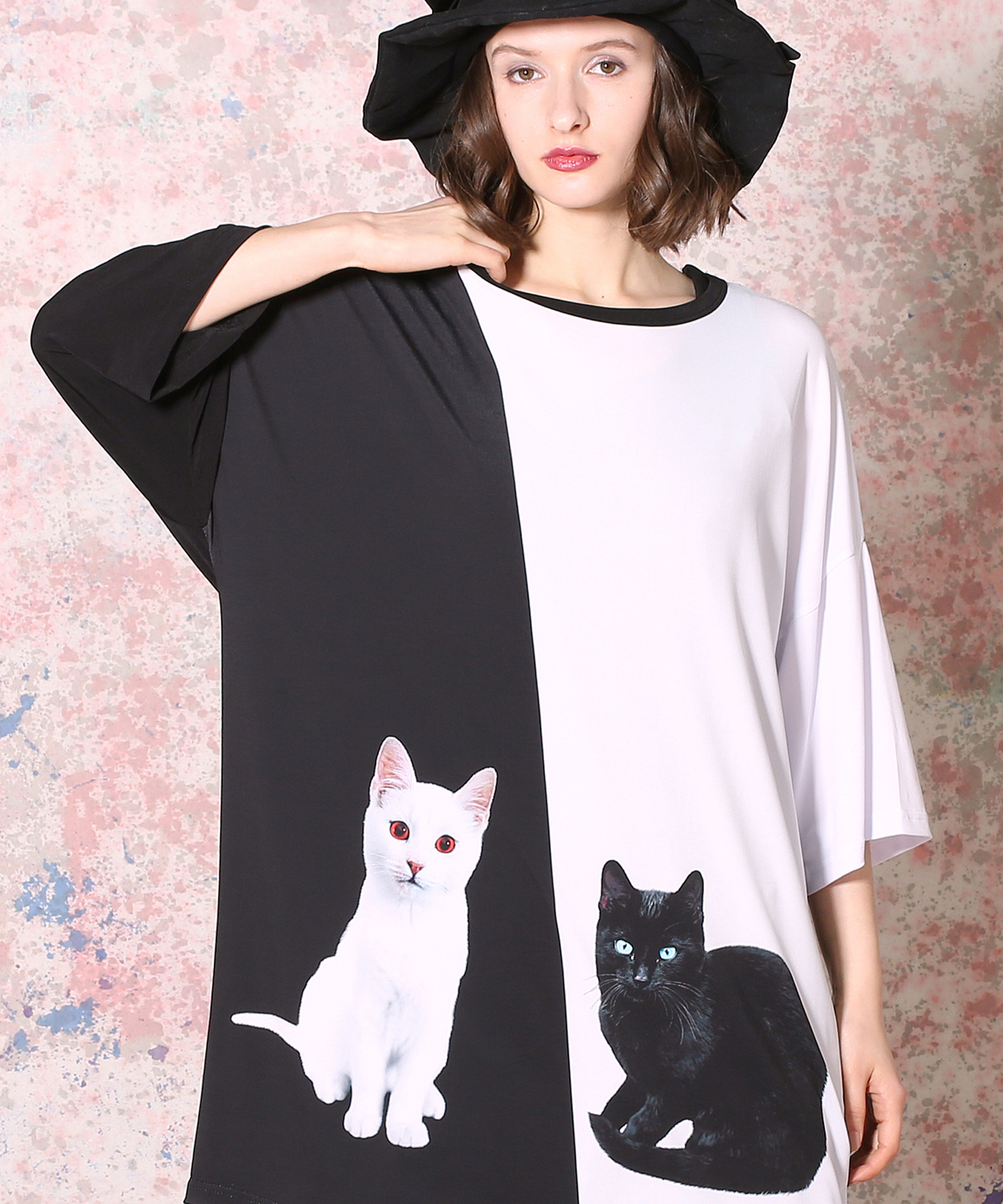 アルビノ メラニズム ネコ tシャツ メガビッグ アルビノ メラニズム ネコ tシャツ メガビッグ