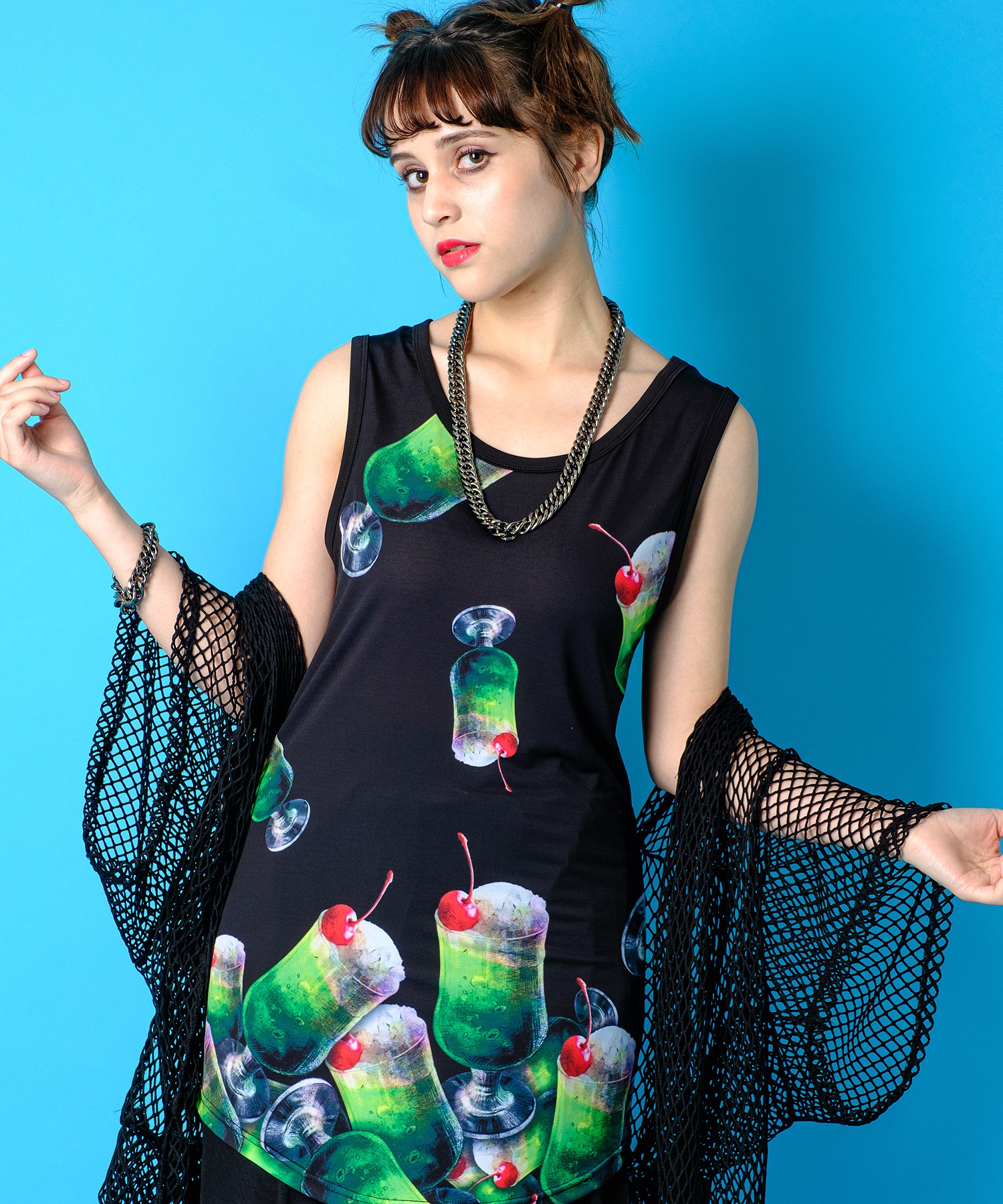 バラバラメロンクリームソーダロング丈タンクトップ ankoROCK(アンコ ...