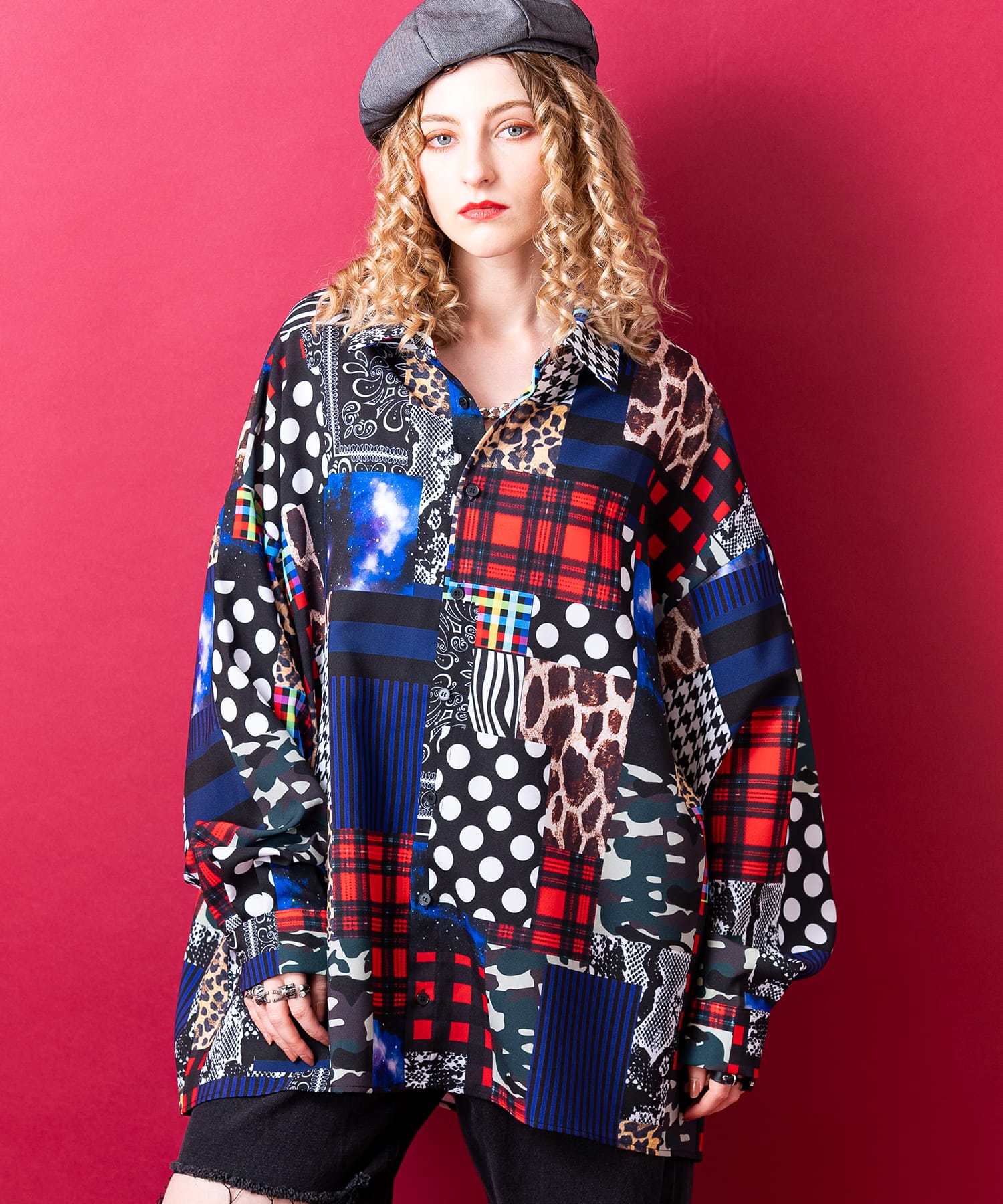 ヒスミニ パッチワーク シャツ BEAMS+ シャツ パッチワーク ワークシャツ メンズ : ZOZOTOWN
