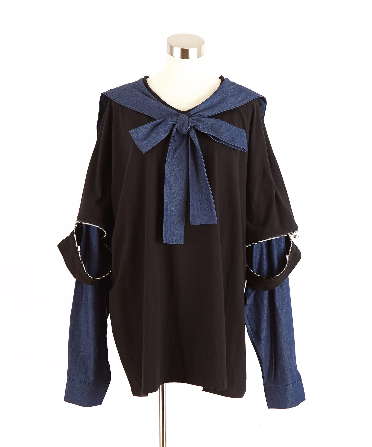 ゆか Junya Watanabe white double layered shirt with parachute
