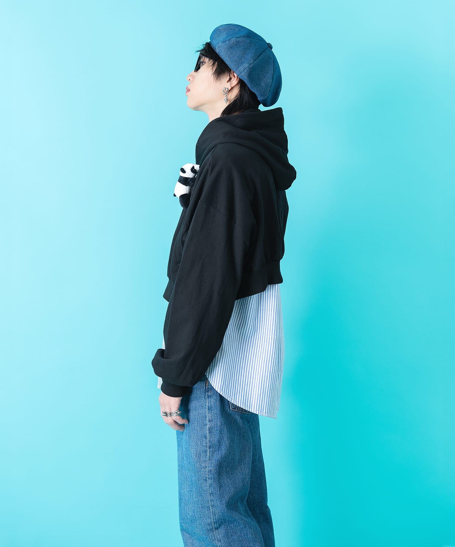 新入荷 TEDDY ankoROCK -オーバーサイズ ベリーショート丈パーカー トップス