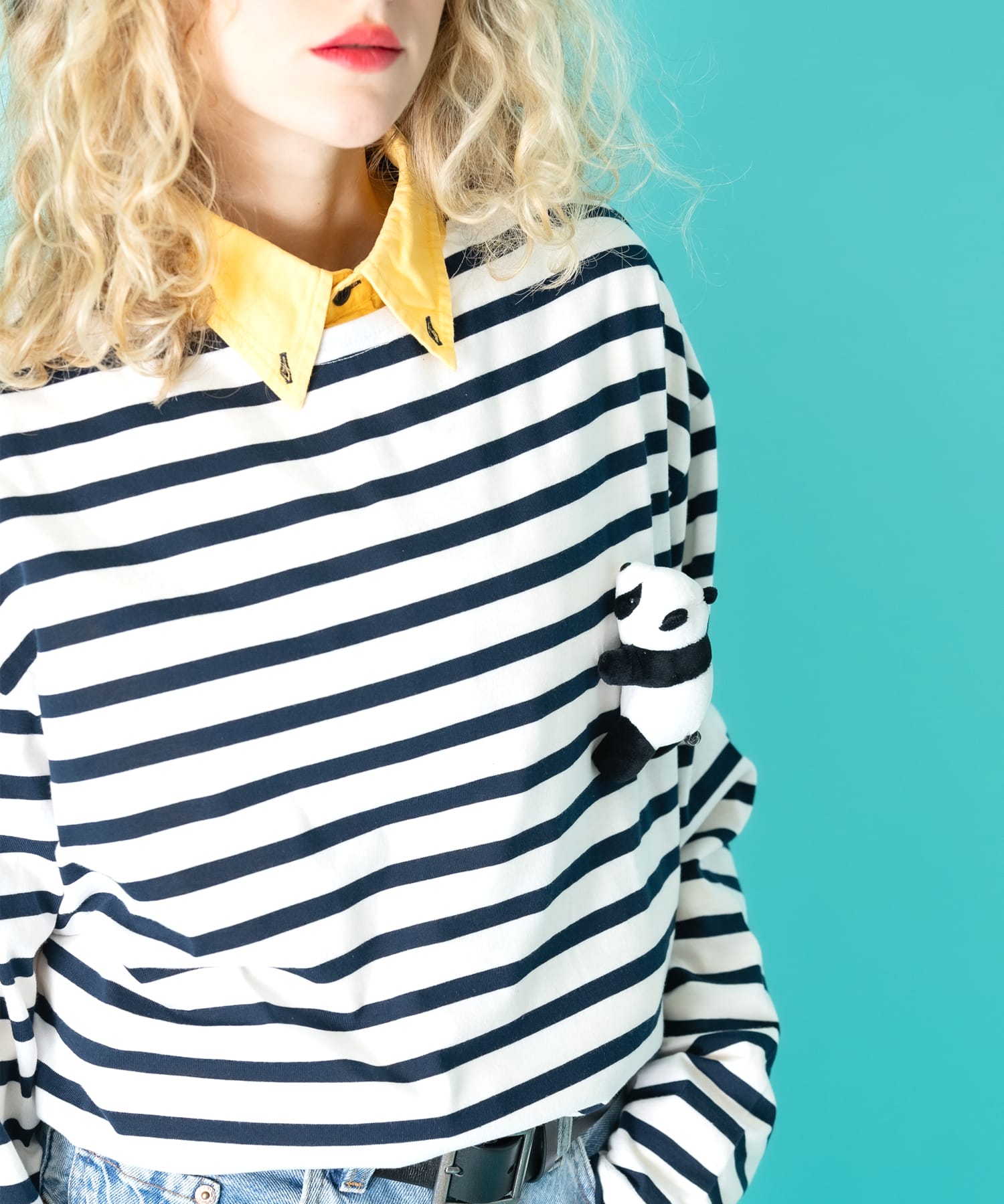 ウティ 23AW TORICOT NAY ボーダーボートネックカットソー ウティ 23AW TORICOT NAY ボーダーボートネックカットソー OUTIL