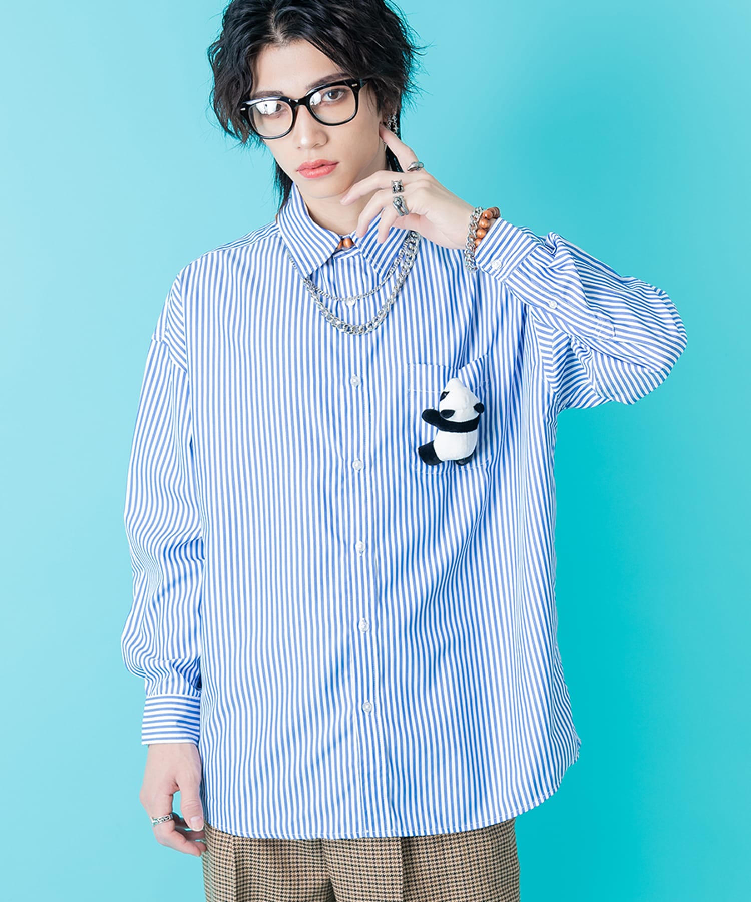 TEDDY ankoROCK ストライプシャツ / メンズ レディース ユニセックス 
