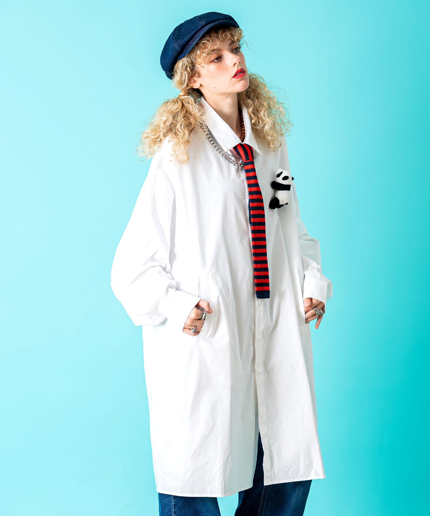 TEDDY ankoROCK スーパーロング丈シャツ -オーバーサイズ- / メンズ