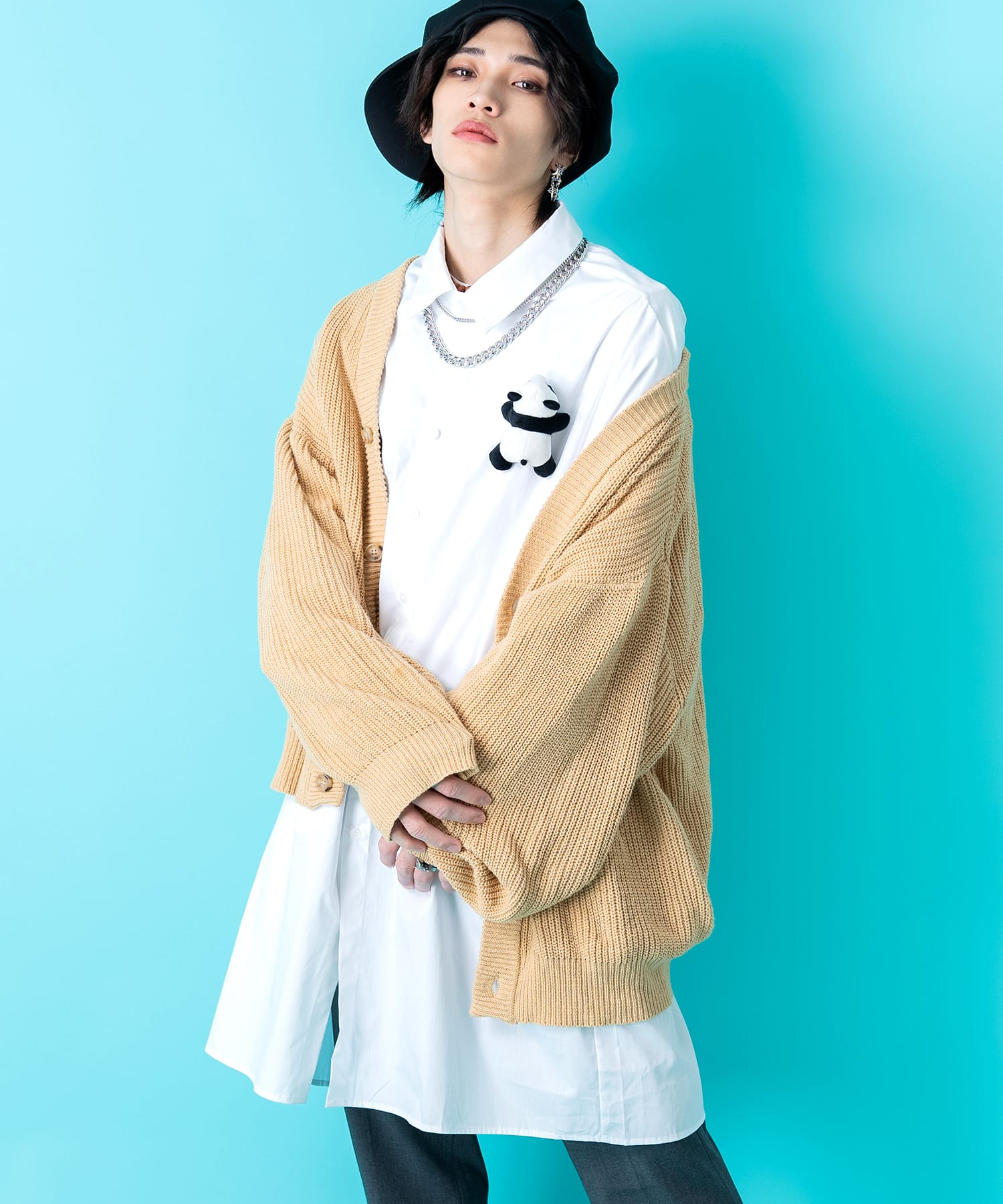 TEDDY ankoROCK スーパーロング丈シャツ -オーバーサイズ- / メンズ