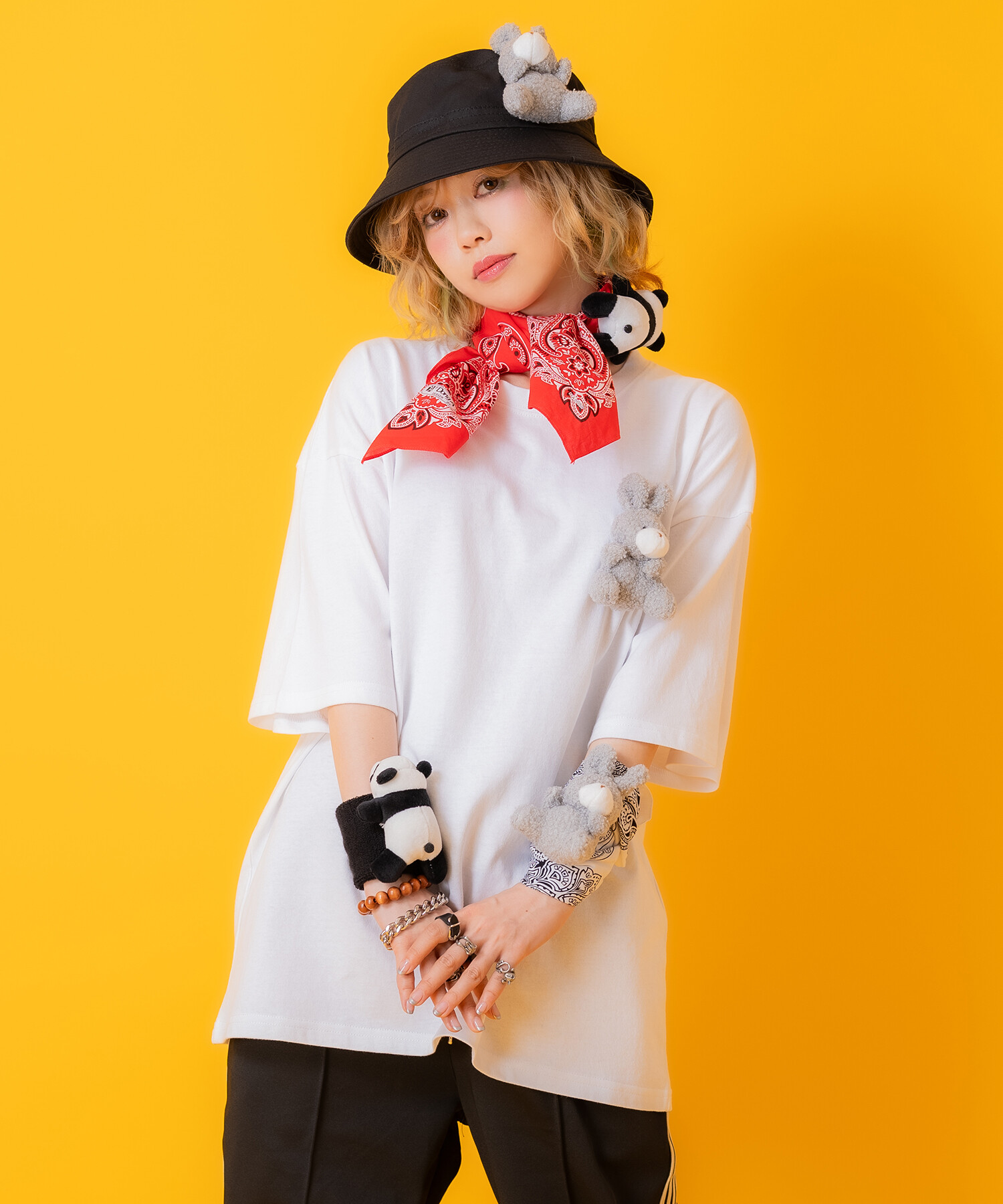 希少 ankoROCK ツンデレカップルパンダTシャツ