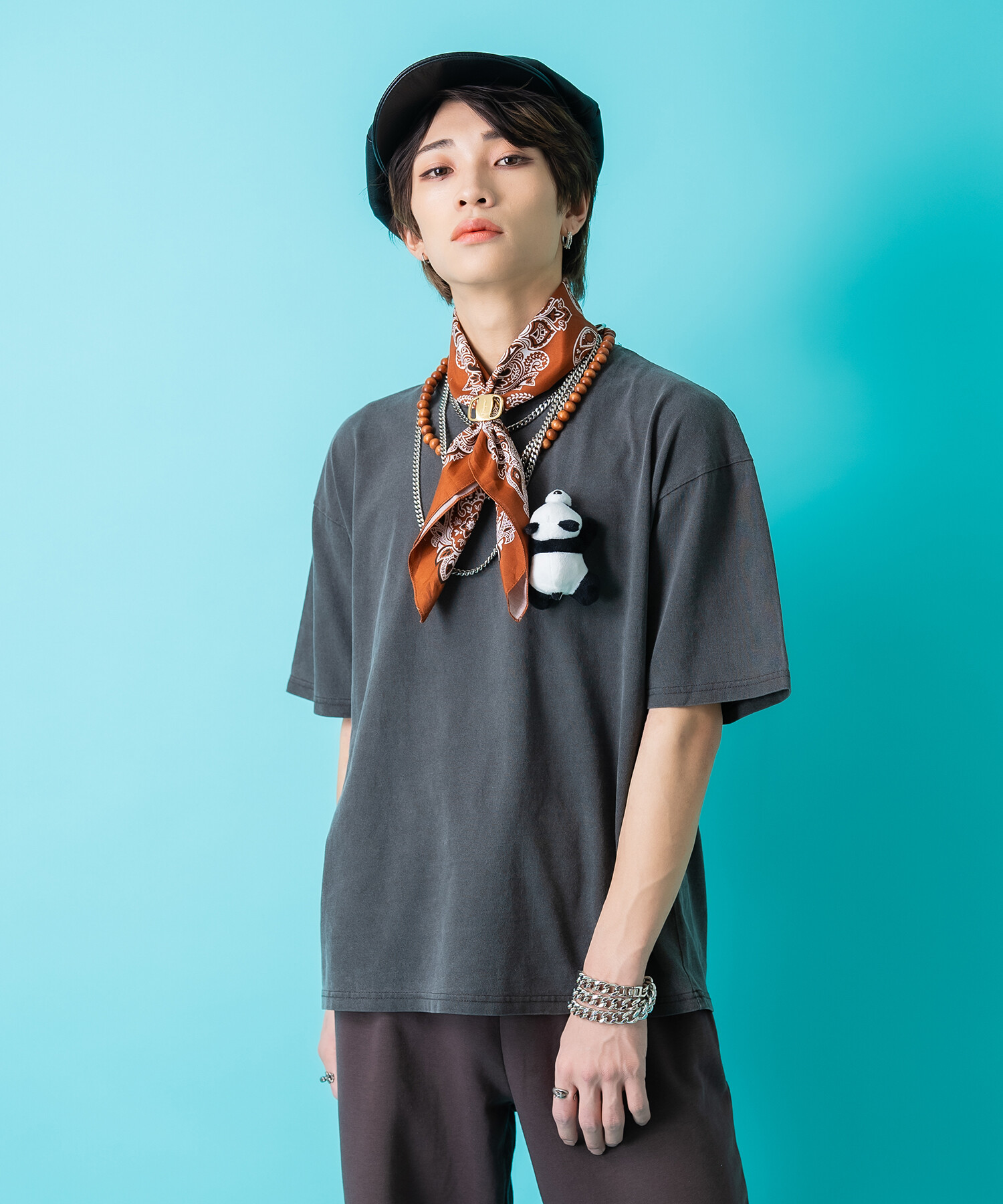 TEDDY ankoROCK ピグメントTシャツ / メンズ レディース ユニセックス 