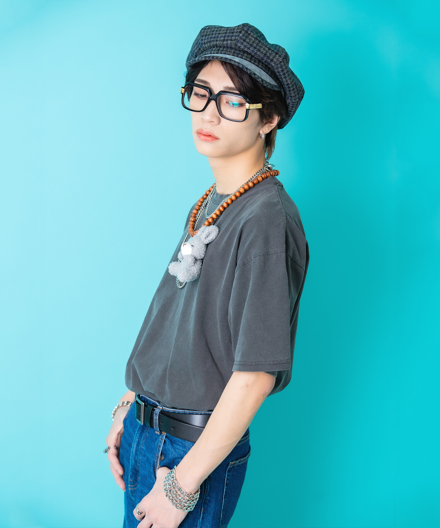 TEDDY ankoROCK ピグメントTシャツ / メンズ レディース ユニセックス