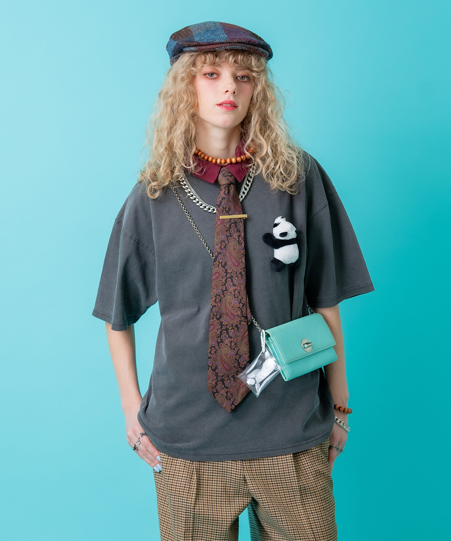 TEDDY ankoROCK ピグメントTシャツ / メンズ レディース ユニセックス 