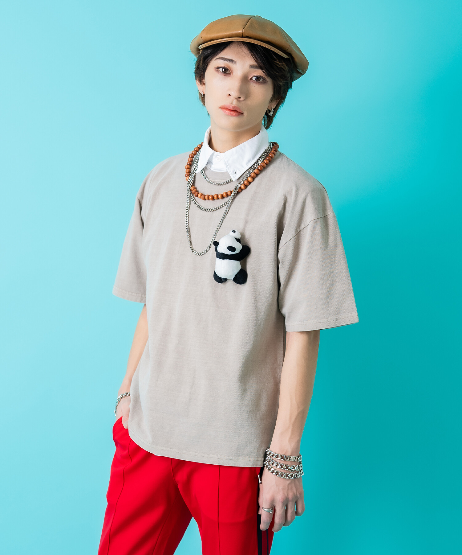 TEDDY ankoROCK ピグメントTシャツ / メンズ レディース ユニセックス 